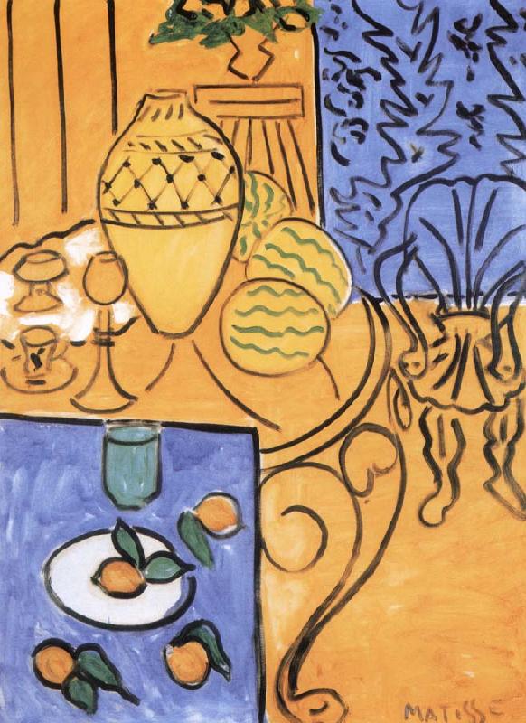 Yellow and blue, Henri Matisse